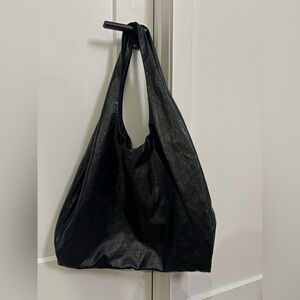 Simons Sleek Black Tote Bag